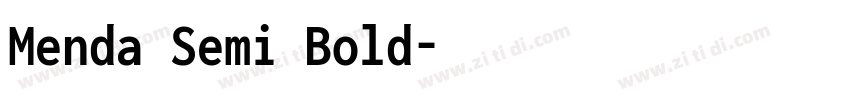 Menda Semi Bold字体转换